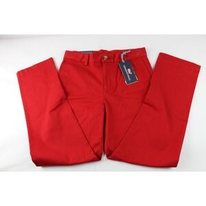 NEW Vineyard Vines Breaker pant Red Velvet Stretch Pants Kids size 14 NWT
